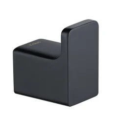 Bathroom Robe and Towel Hook in Matte Black