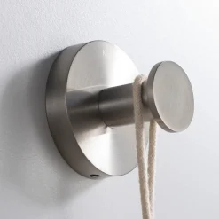 Bathroom Robe and Towel Hook in Brushed Nickel