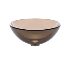 Clear Brown Glass Vessel 14
