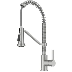Commercial Style 2-Function Single Handle Pull Down Kitchen Faucet in Spot-Free Stainless Steel