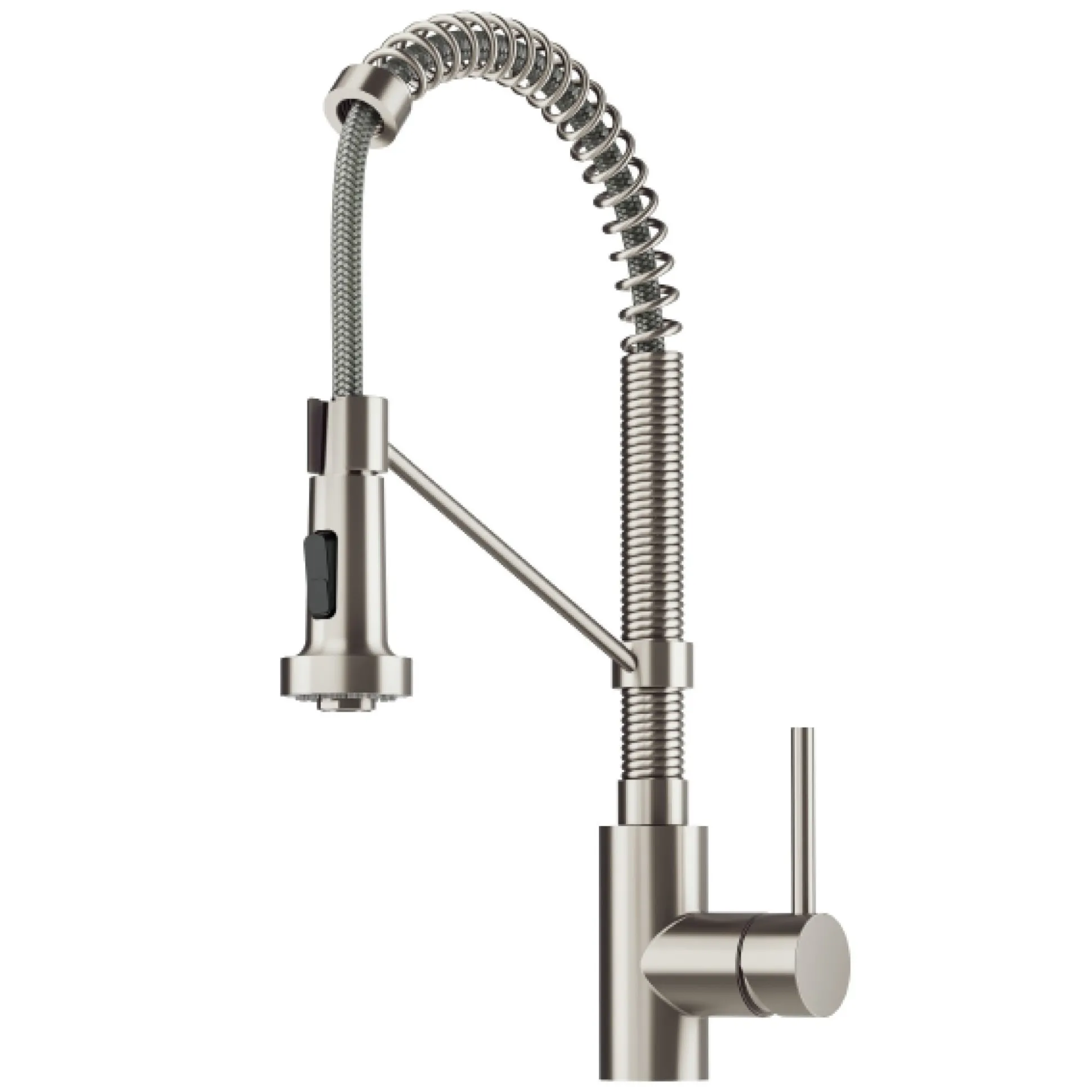 Commercial Style 2-Function Single Handle Pull Down Kitchen Faucet in Spot-Free Stainless Steel