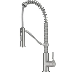Commercial Style 2-Function Single Handle Pull Down Kitchen Faucet in Spot-Free Stainless Steel
