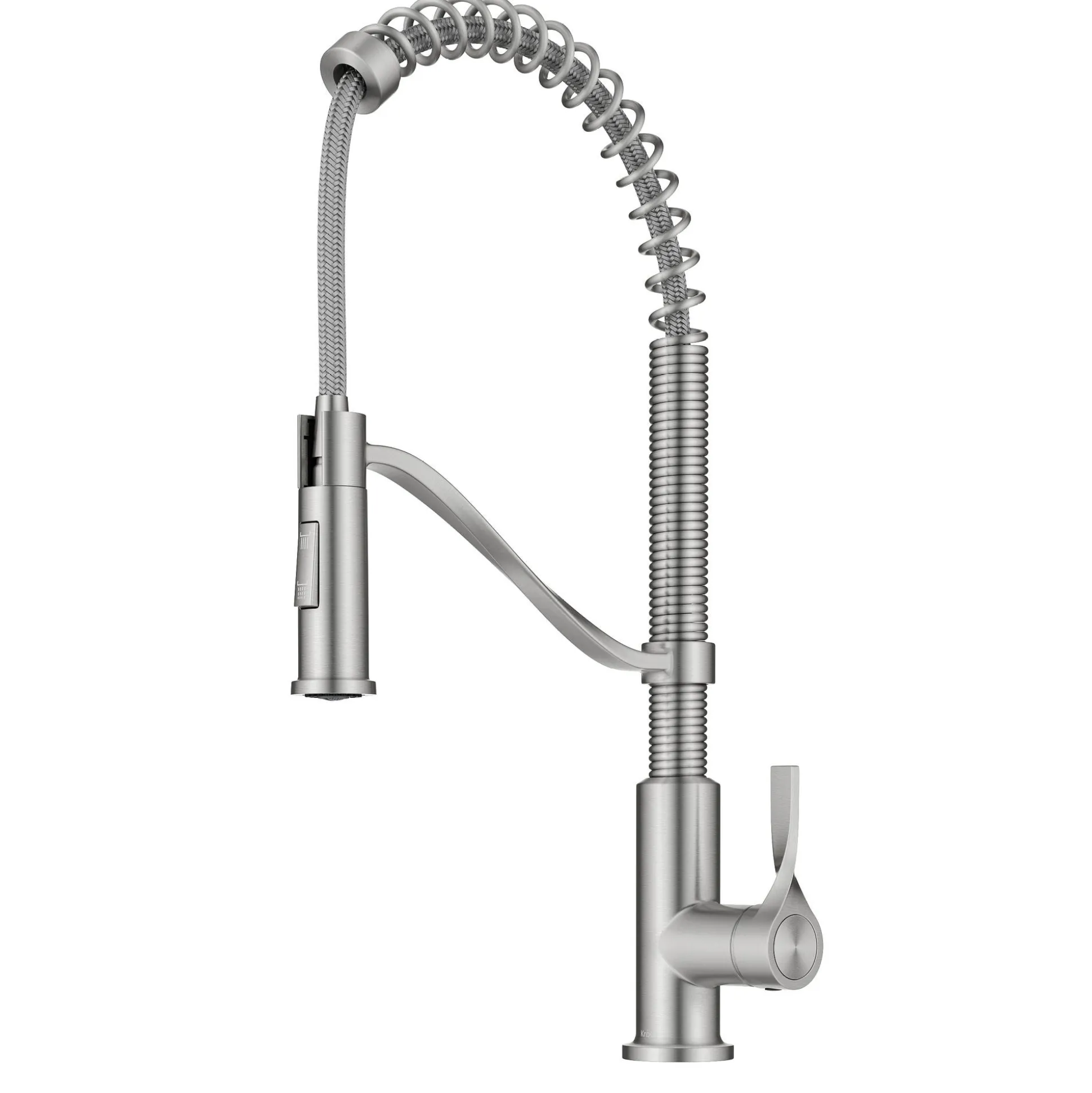 Commercial Style 2-Function Single Handle Pull Down Kitchen Faucet in Spot-Free Stainless Steel