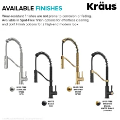 Commercial Style 2-Function Single Handle Pull Down Kitchen Faucet in Spot-Free Stainless Steel