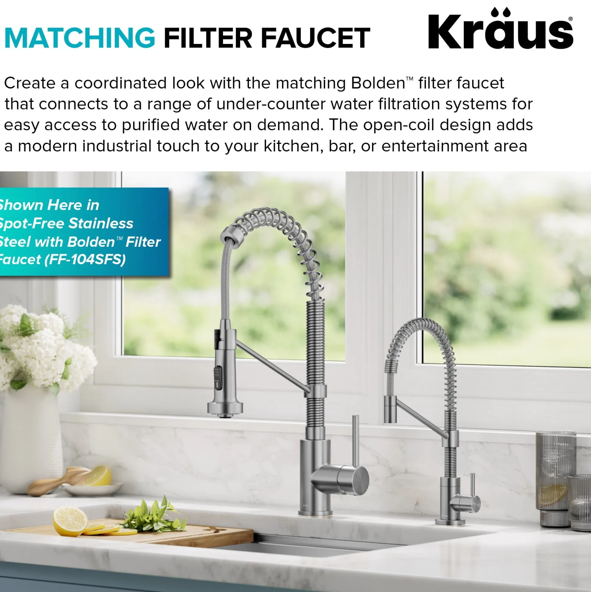 Commercial Style 2-Function Single Handle Pull Down Kitchen Faucet in Stainless Steel / Matte Black