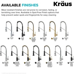 Commercial Style 2-Function Single Handle Pull Down Kitchen Faucet in Spot-Free Brushed Brass