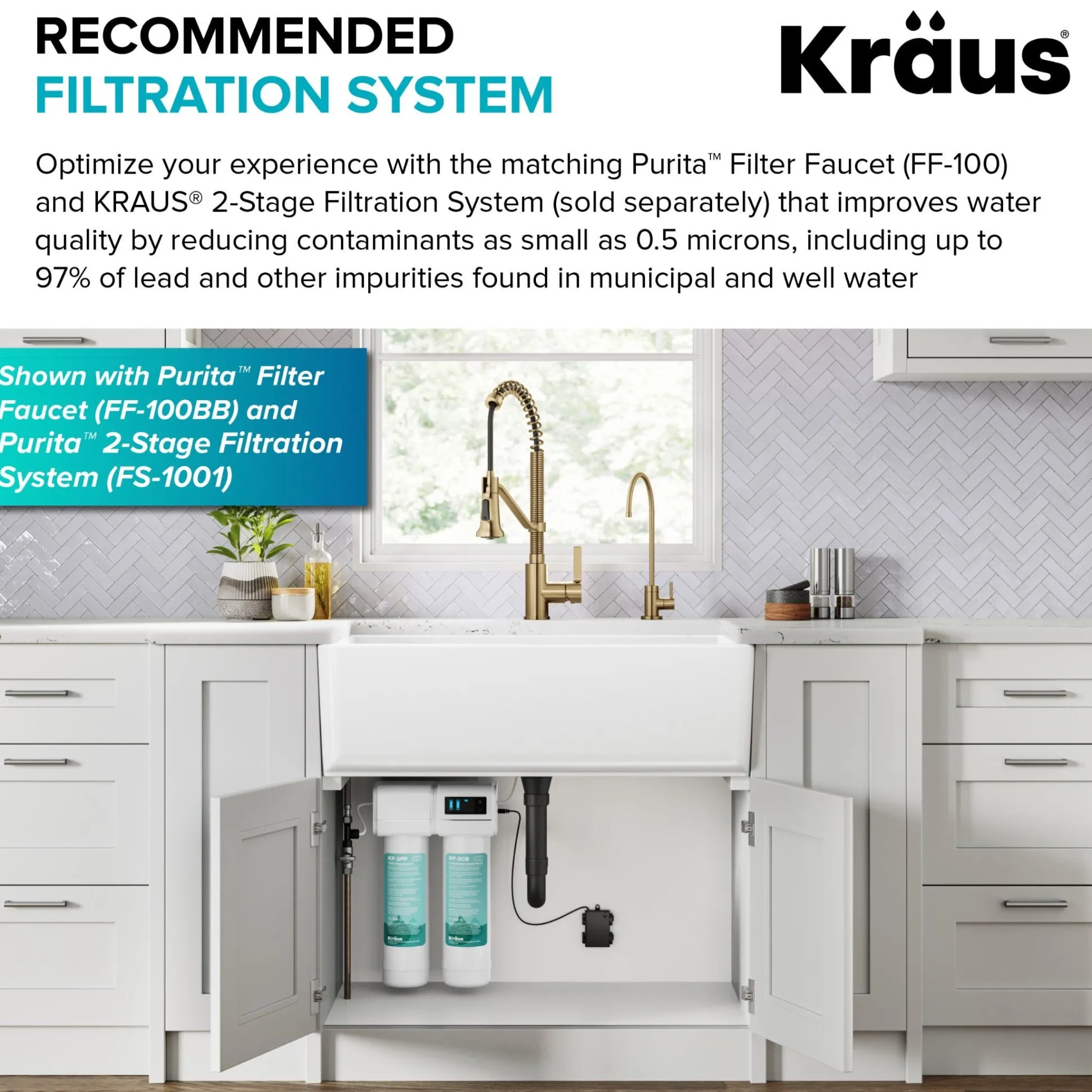 Commercial Style 2-Function Single Handle Pull Down Kitchen Faucet in Spot-Free Brushed Brass