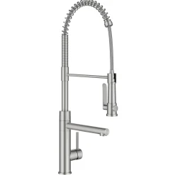 Commercial Style 2-Function Single Handle Pull Down Kitchen Faucet with Pot Filler in Spot-Free Stainless Steel