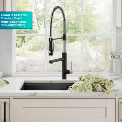 Commercial Style 2-Function Single Handle Pull Down Kitchen Faucet with Pot Filler in Spot-Free Stainless Steel