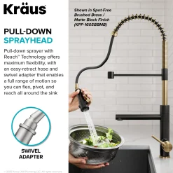 Commercial Style 2-Function Single Handle Pull Down Kitchen Faucet with Pot Filler in Spot-Free Stainless Steel