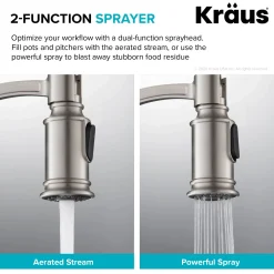 Commercial Style Pull-Down Kitchen Faucet in Spot Free Stainless Steel