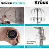 Commercial Style Pull-Down Kitchen Faucet with Deck Plate and Soap Dispenser in Spot Free Stainless Steel