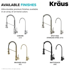 Commercial Style Pull-Down Kitchen Faucet and Water Filter Faucet Combo in Chrome