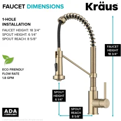 Commercial Style Pull-Down Single Handle 18