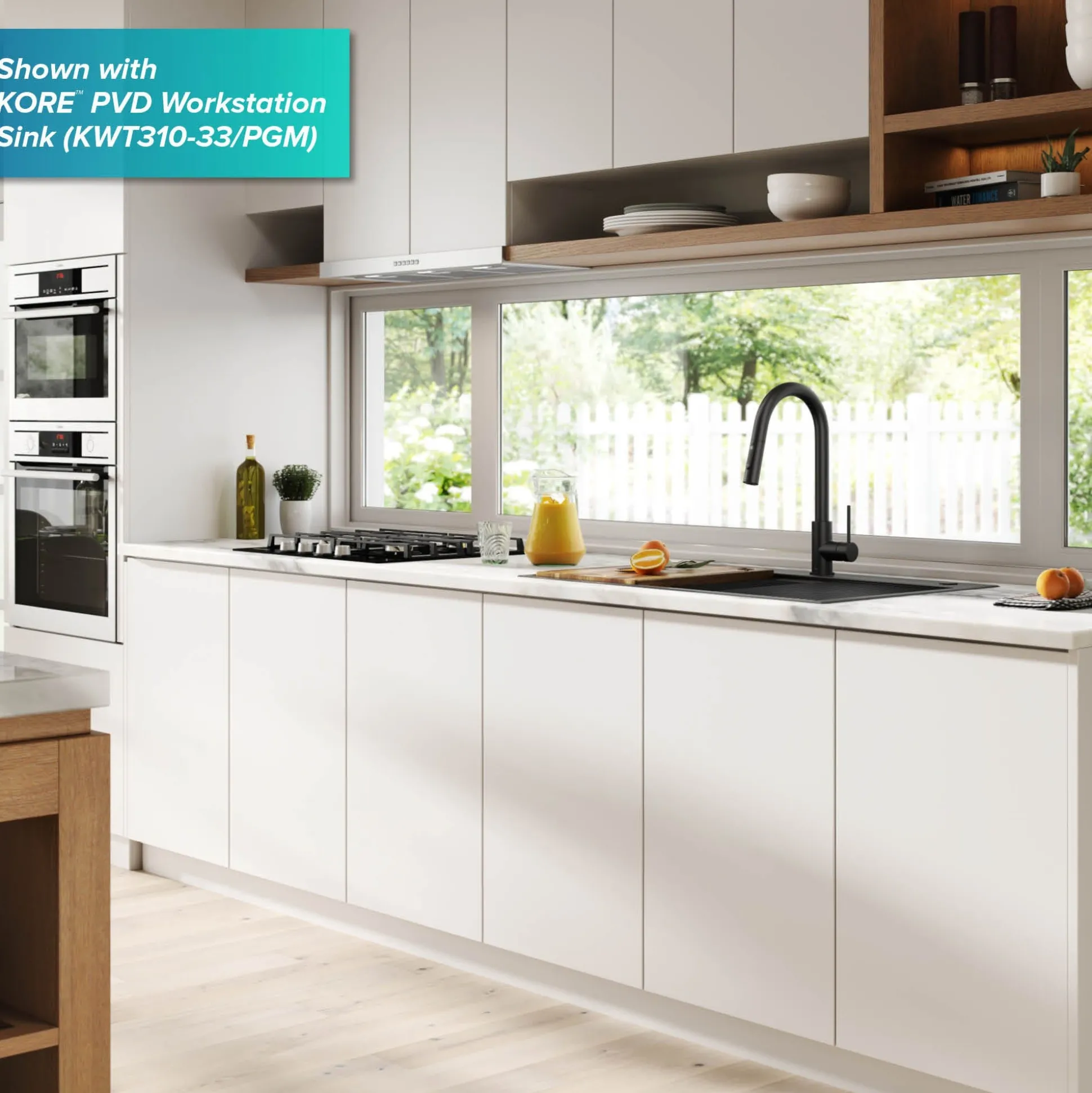 Contemporary Pull-Down Single Handle Kitchen Faucet in Matte Black