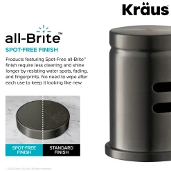 Dishwasher Air Gap in Spot Free Black Stainless