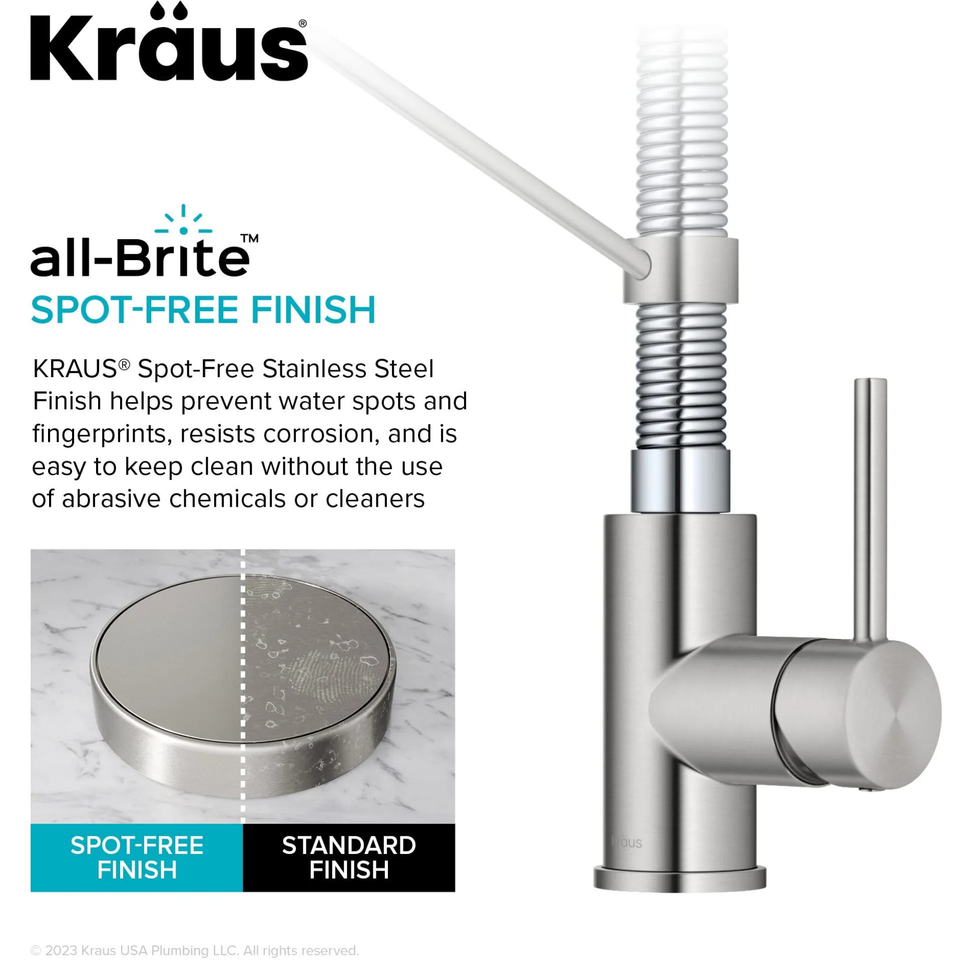 25" Drop-In/Top Mount Kitchen Sink w/ Bolden Commercial Pull-Down Faucet in Spot Free Stainless Steel/Chrome