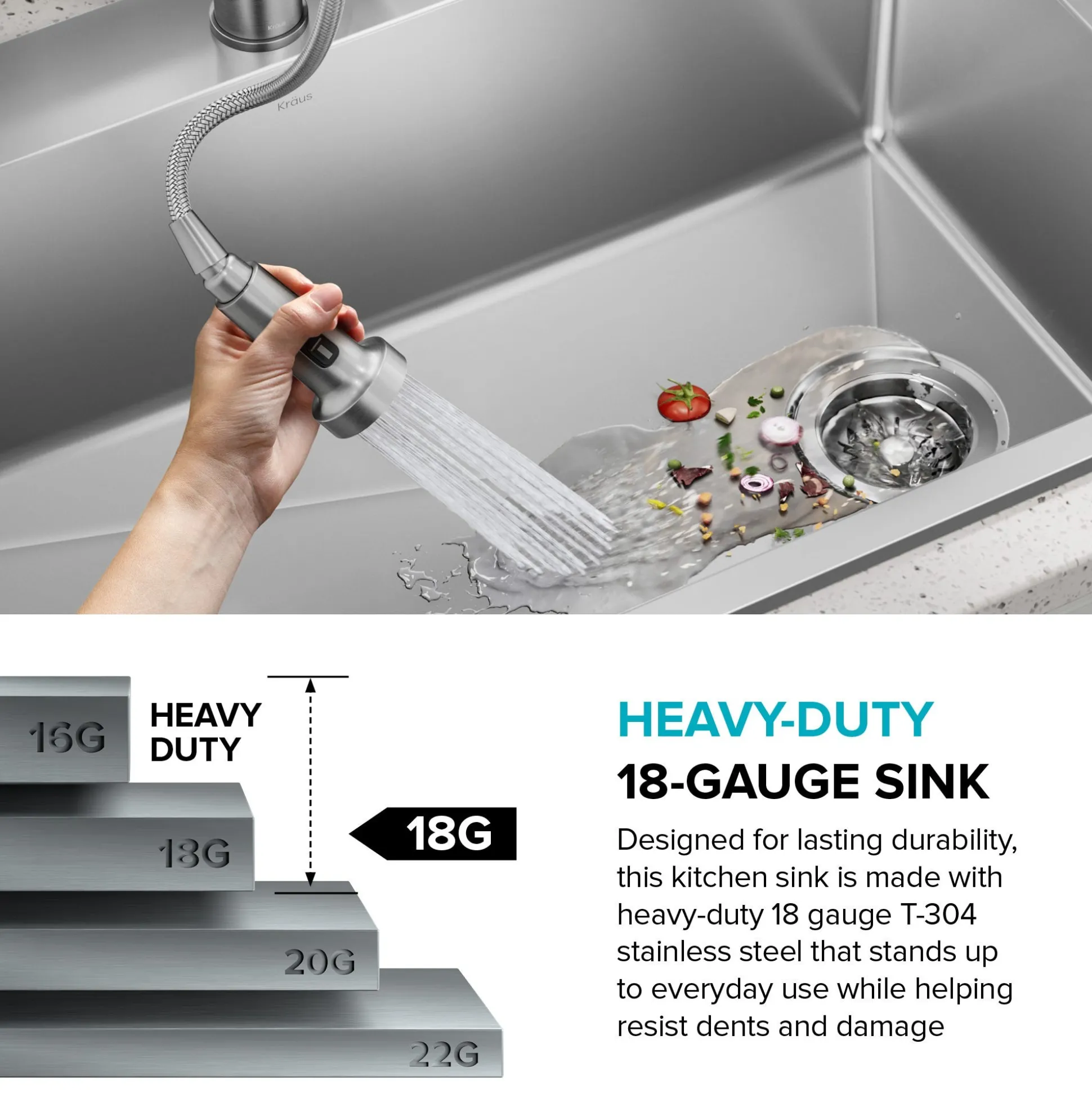 15” Drop In / Top Mount Single Bowl 18-Gauge Stainless Steel Kitchen Bar Sink