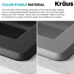 33” Drop In / Undermount 50/50 Double Bowl Granite Kitchen Sink in Grey