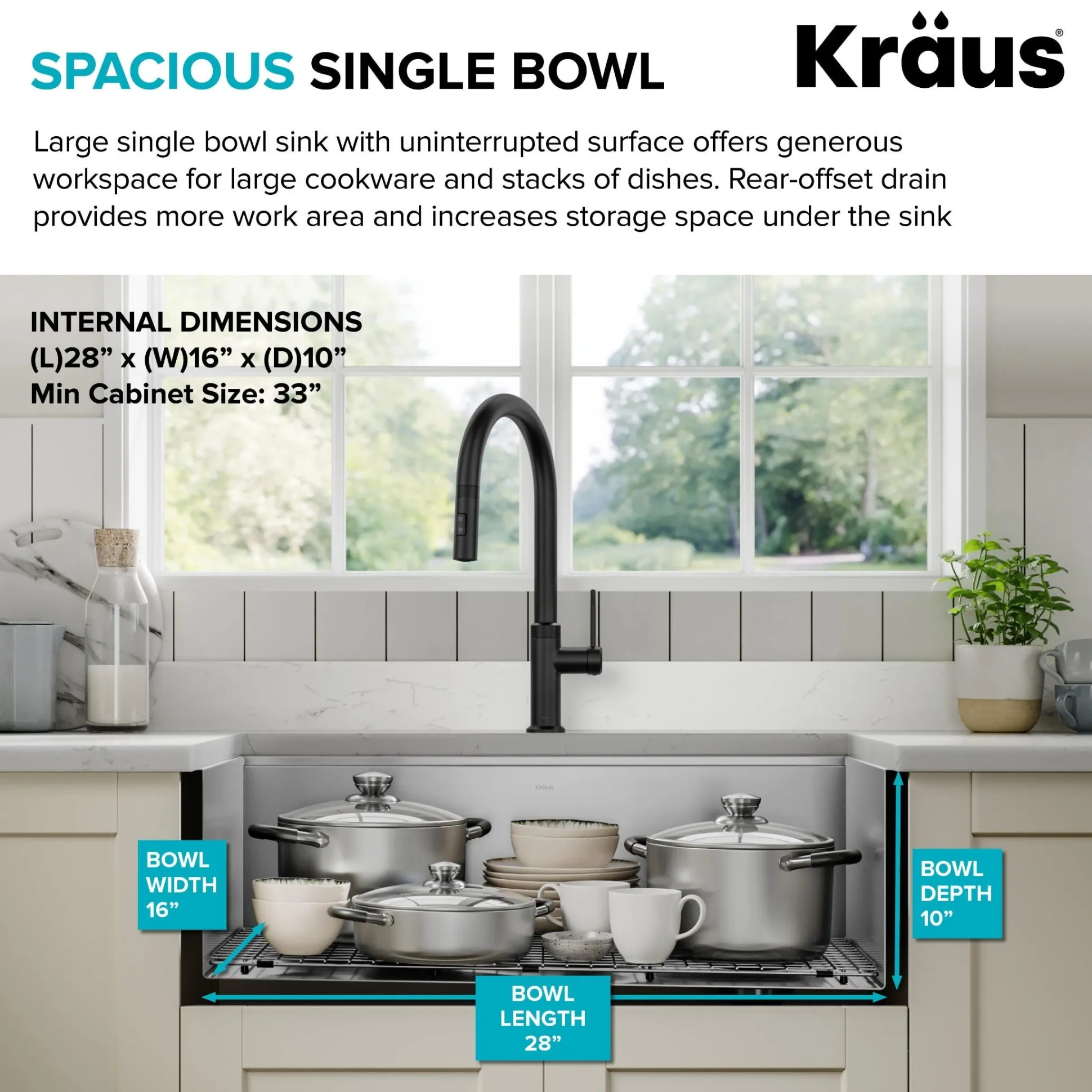 30" Farmhouse Workstation 16 Gauge Single Bowl Stainless Steel Kitchen Sink with Accessories