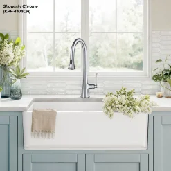 2-Function Single Handle Pull Down Kitchen Faucet in Matte Black