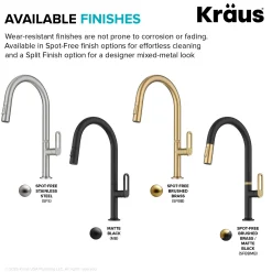 2-Function Single Handle Pull Down Kitchen Faucet in Spot-Free Stainless Steel