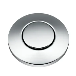 Garbage Disposal Air Switch Kitin Chrome with Push Button, AC Adapter, Power Cord, and Air Tube Included