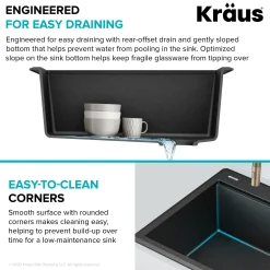 28” Granite Workstation Drop In Top Mount Single Bowl Kitchen Sink in White with Accessories