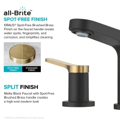 2-Handle 8-inch Widespread Bathroom Faucet in Spot-Free Brushed Brass / Matte Black with Pop Up Drain and Supply Lines