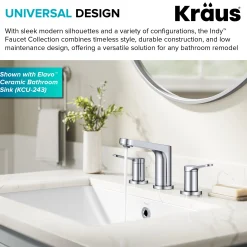 2-Handle 8-inch Widespread Bathroom Faucet in Chrome with Pop Up Drain and Supply Lines
