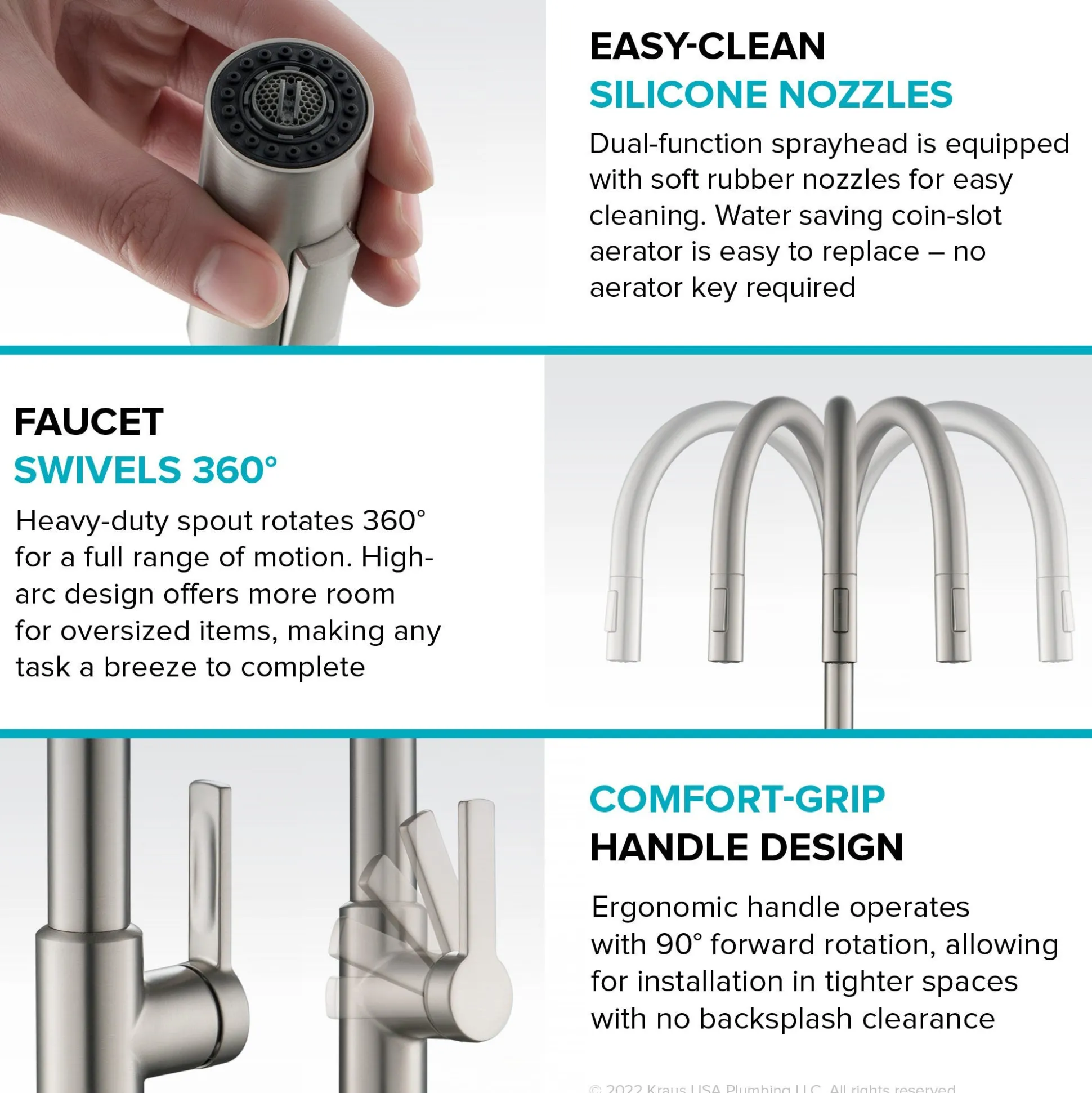 High-Arc Single Handle Pull-Down Kitchen Faucet in Chrome