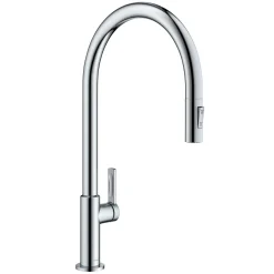 High-Arc Single Handle Pull-Down Kitchen Faucet in Chrome