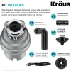 High-Speed 1 HP Continuous Feed Ultra-Quiet Motor Garbage Disposal with Power Cord and Flange Included and Universal Mount