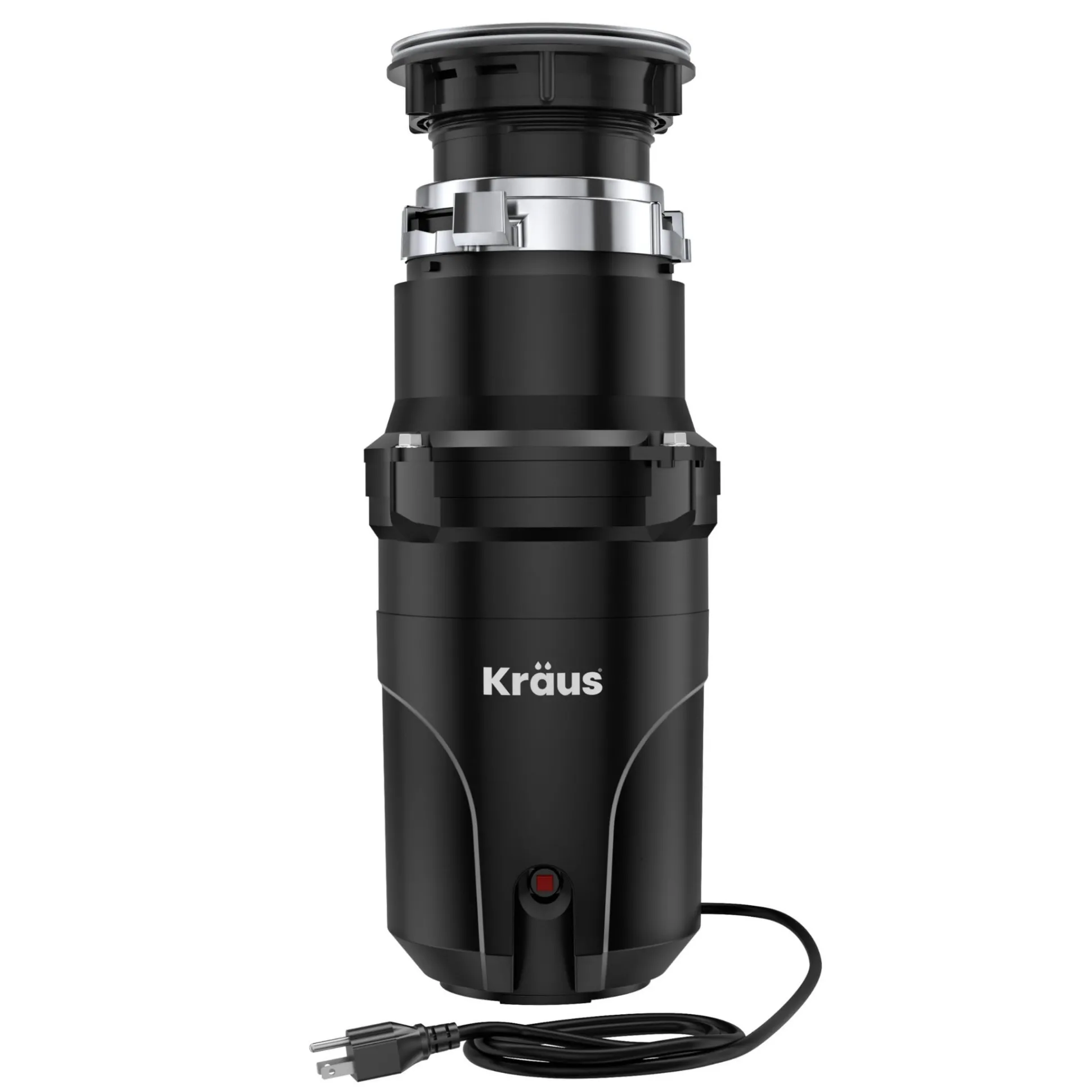 High-Speed 1/2 HP Continuous Feed Ultra-Quiet Motor Garbage Disposal with Quick Connect Mount, Power Cord and Flange Included