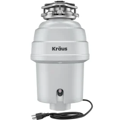 1 HP Continuous Feed Garbage Disposal with Ultra-Quiet Motor for Kitchen Sink with Power Cord and Flange Included