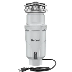 1/3 HP Continuous Feed Garbage Disposal with Ultra-Quiet Motor for Kitchen Sink with Power Cord and Flange Included