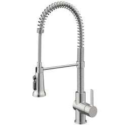 2-in-1 Commercial Style Pull Down Single Handle Water Filter Faucet for Reverse Osmosis or Water Filtration System in Spot Free Stainless Steel