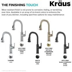 Industrial Pull-Down Single Handle Kitchen Faucet in Chrome