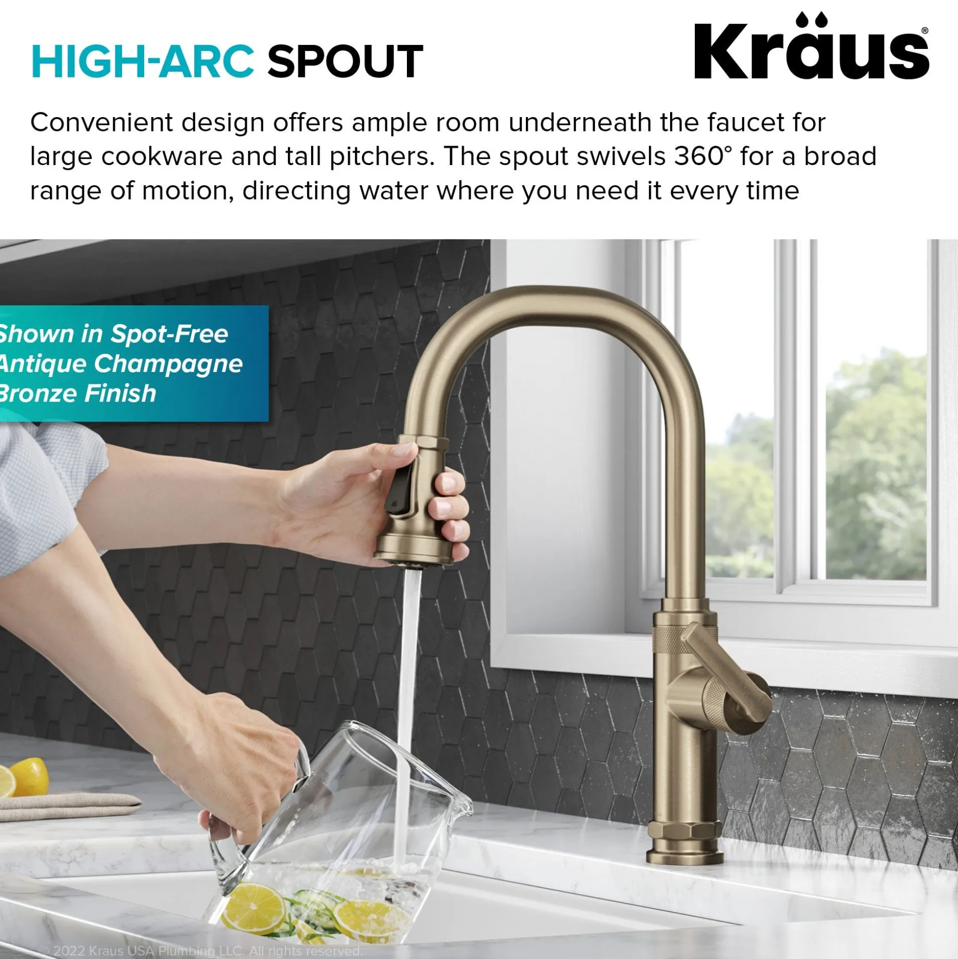 Industrial Pull-Down Single Handle Kitchen Faucet in Chrome
