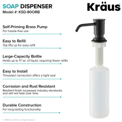 Kitchen Soap and Lotion Dispenser in Oil Rubbed Bronze