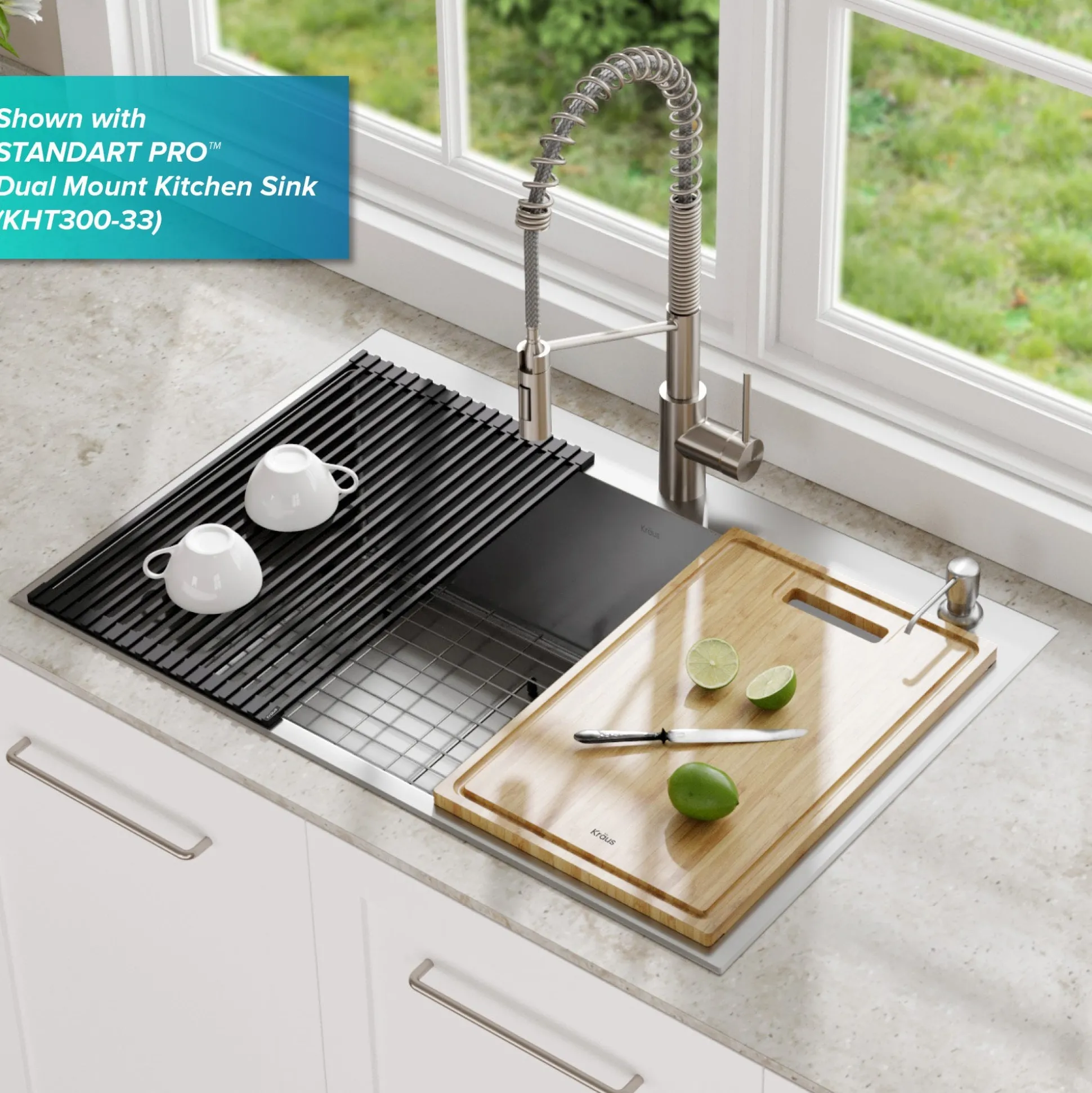 Multipurpose Over-Sink Roll-Up Dish Drying Rack in Dark Grey