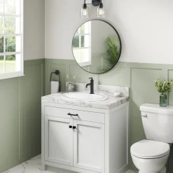 22” Oval Porcelain CeramicSelf-Rimming Drop-InTop MountBathroom Sinkin Whitewith OverflowDrain
