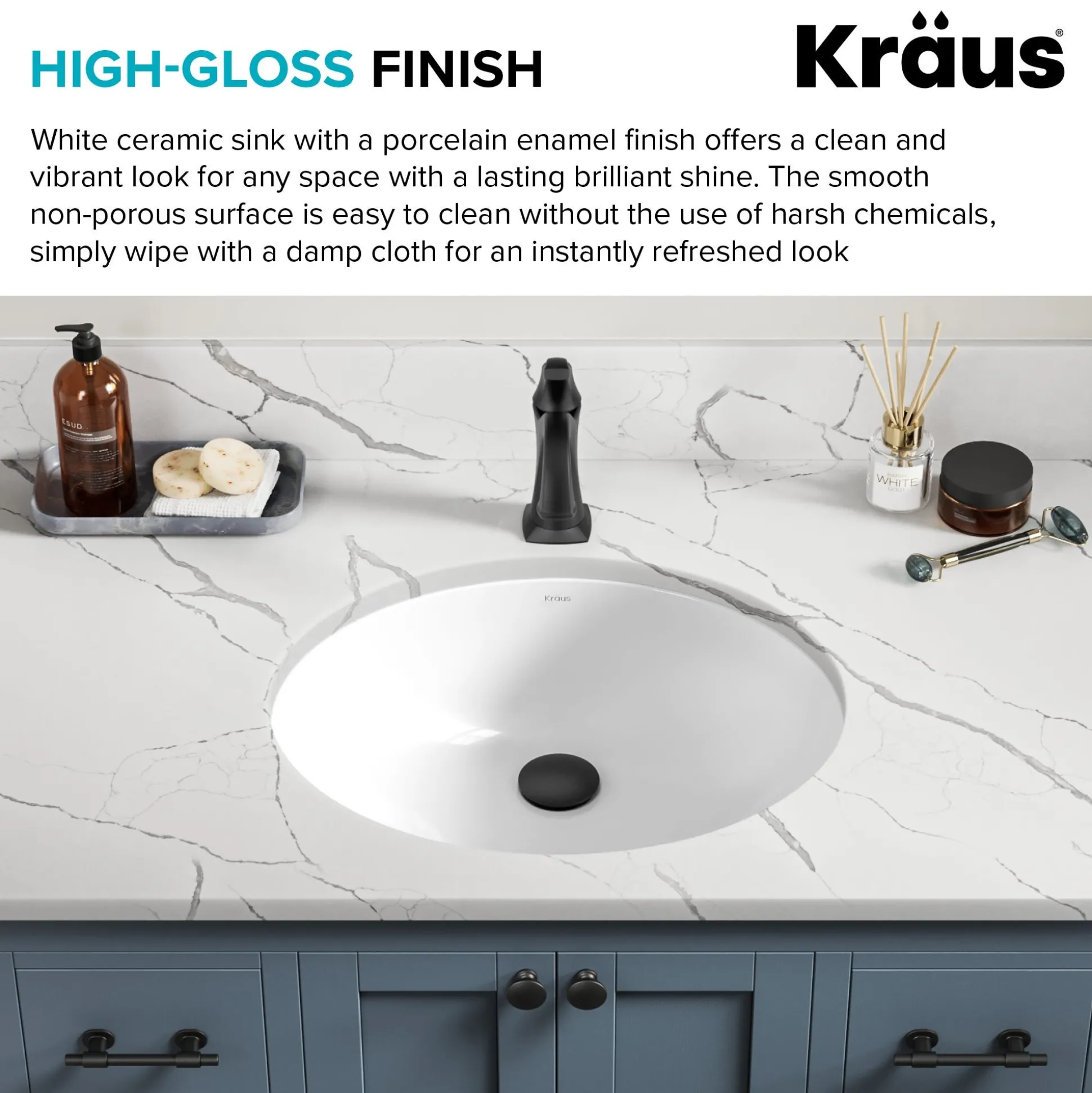 19 1/4"Oval Porcelain CeramicUndermountBathroom Sinkin Whitewith OverflowDrain
