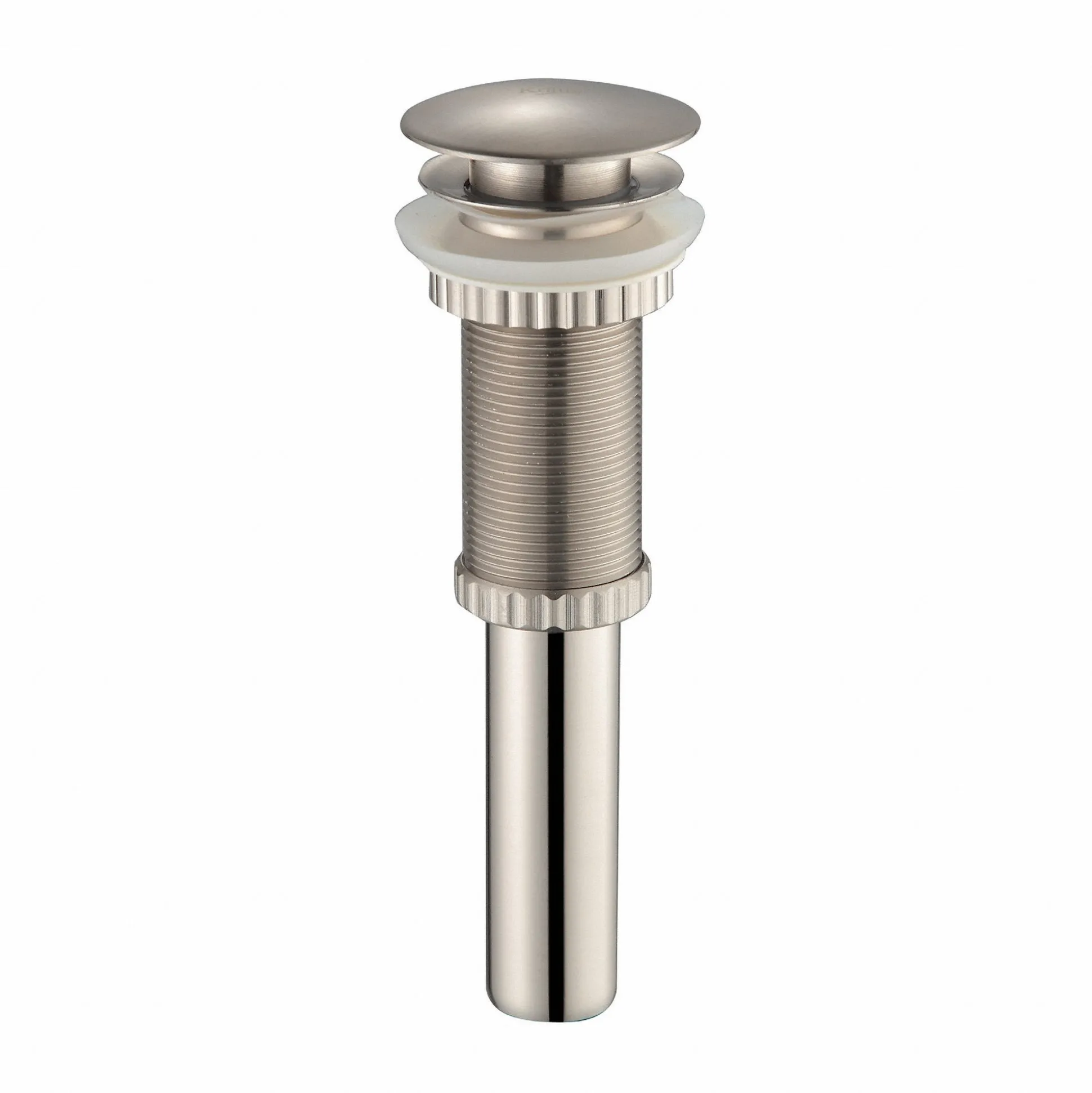 Pop-Up Drain for Bathroom Sinkwithout Overflow in Satin Nickel
