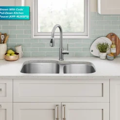 Premier 32” Undermount 60/40 Double Bowl 18-Gauge Stainless Steel Kitchen Sink
