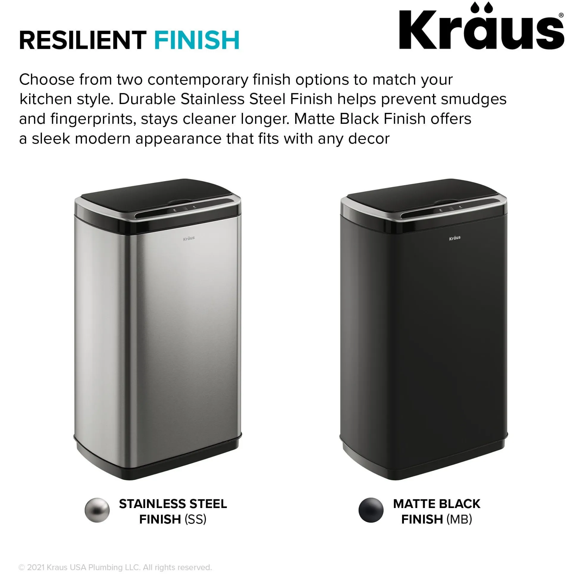 Rectangular 13 Gallon Touchless Motion Sensor Trash Can in Fingerprint Resistant Stainless Steel Finish withSoftShut Lid