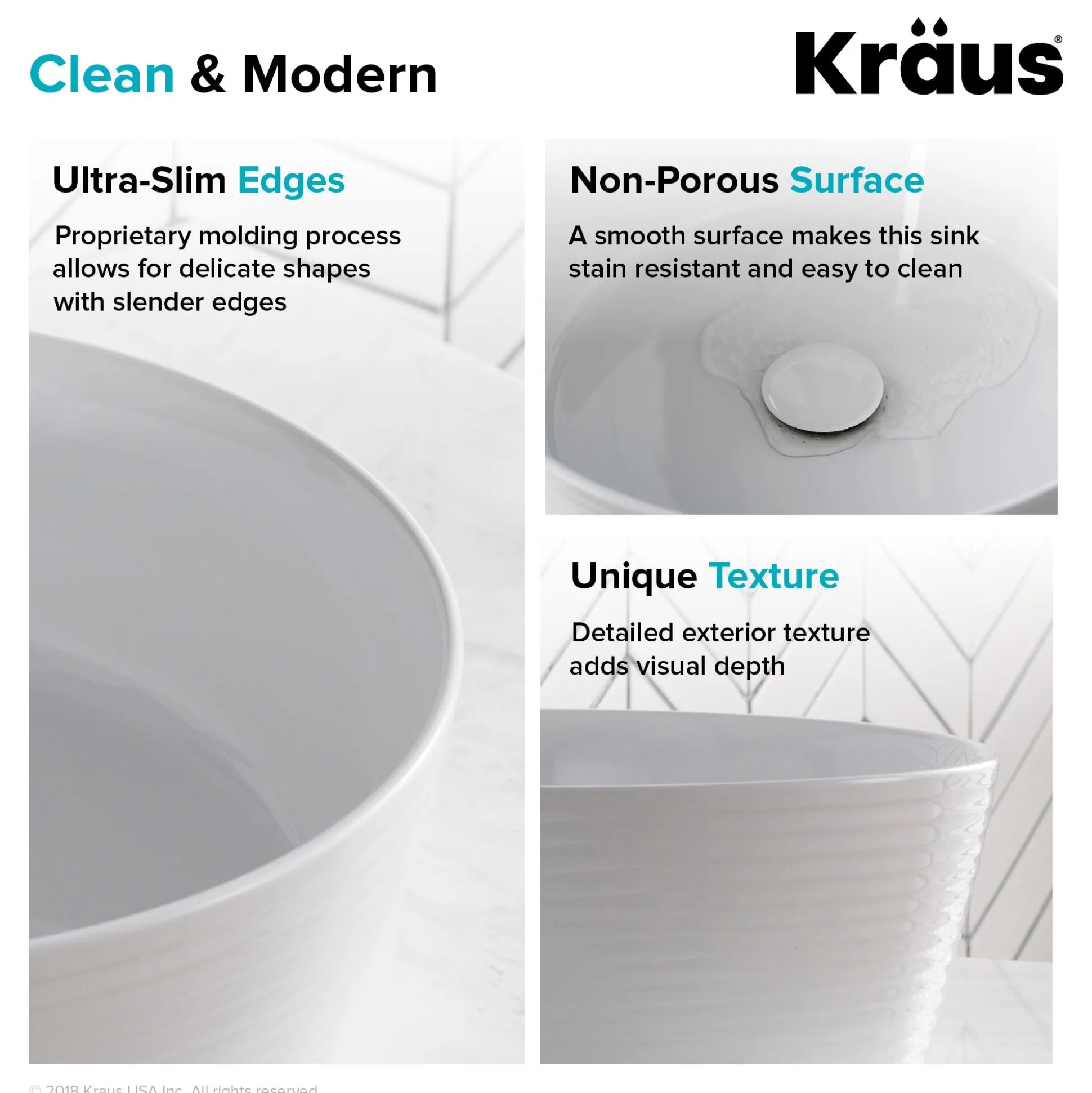 15 3/4" Round Vessel Ceramic Bathroom Sink in White with Pop Up Drain