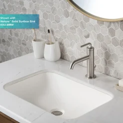 Single Handle Basin Bathroom Faucet with Lift Rod Drain in Spot Free Stainless Steel (2-Pack)