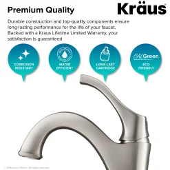 Single Handle Basin Bathroom Faucet with Lift Rod Drain and Deck Plate in Spot Free Stainless Steel (2-Pack)