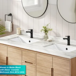 Single Handle Bathroom Faucet in Chrome with Pop Up Drain and Supply Lines